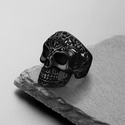 Punk Skull Hollow Sugar Ring for Men