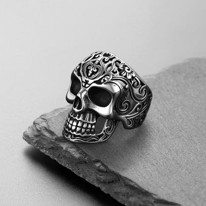 Punk Skull Hollow Sugar Ring for Men