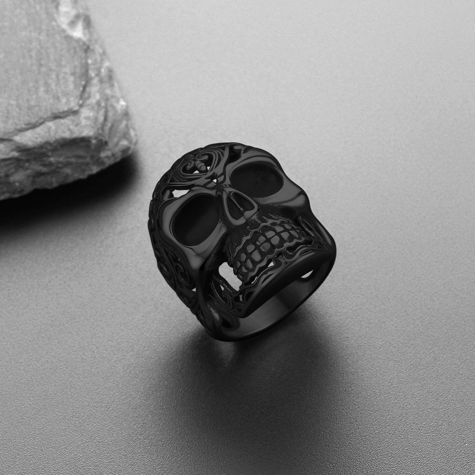 Punk Skull Hollow Sugar Ring for Men