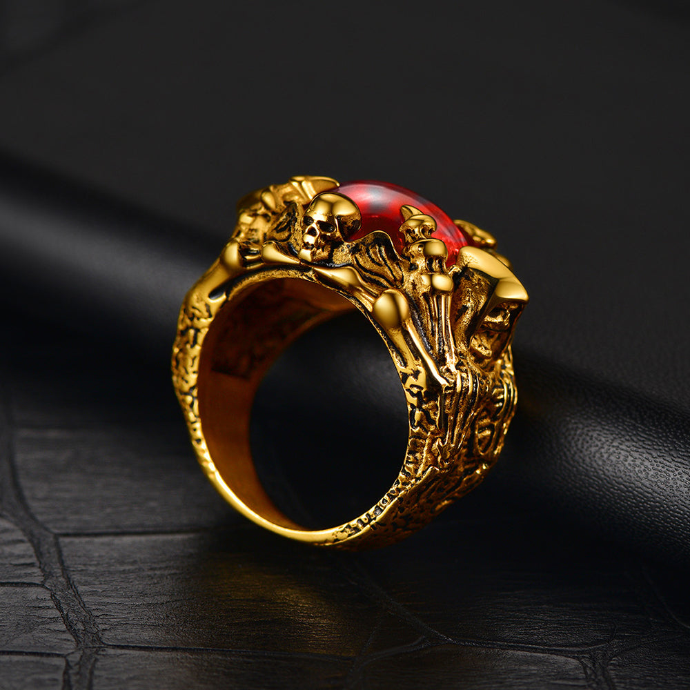 FaithHeart Biker Eye of Sauron Ring Dragon Claw Ring For Men FaithHeart