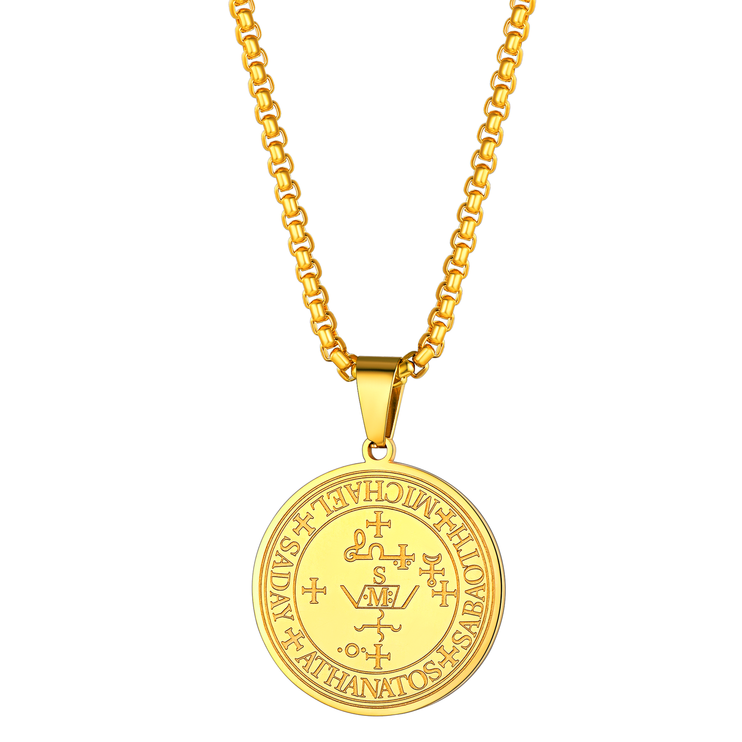 FaithHeart Sigil of Archangel Michael Talisman Necklace for Men FaithHeart