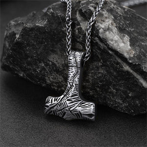 FaithHeart Viking Thor's Hammer Necklace Mjolnir Pendant For Men FaithHeart