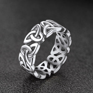 FaithHeart Viking Celtic Knot Ring Triquetra Ring For Men FaithHeart