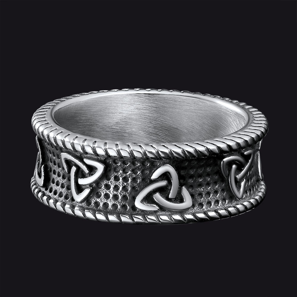 Viking Celtic Knot Stainless Steel Band Ring