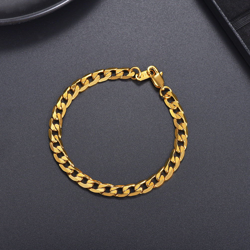 FaithHeart Cuban Link Bracelet Chain Bracelet For Men FaithHeart