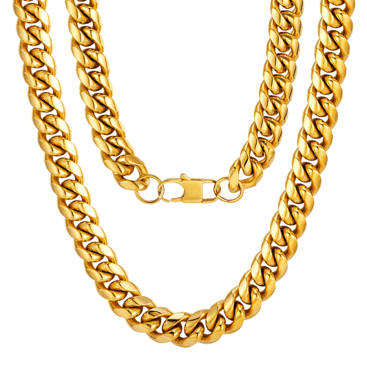 FaithHeart Chunky Miami Cuban Link Chain Necklace For Men Hip-Hop Fans FaithHeart
