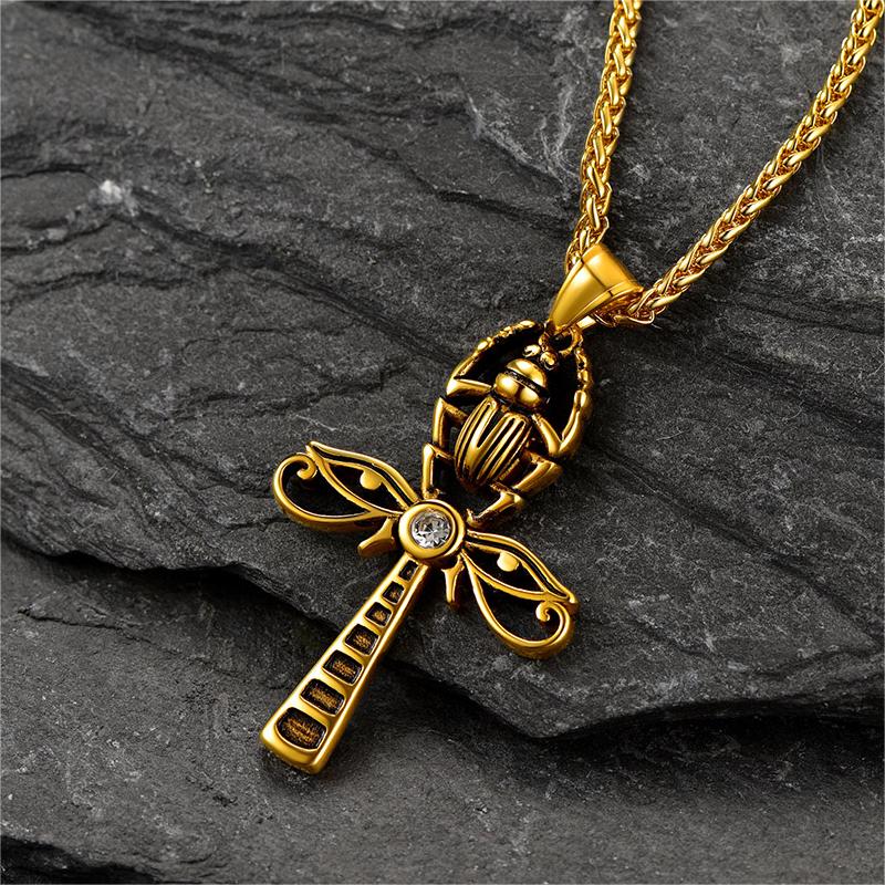 Egyptian Ankh Cross Necklace Stainless Steel – FaithHeart Jewelry
