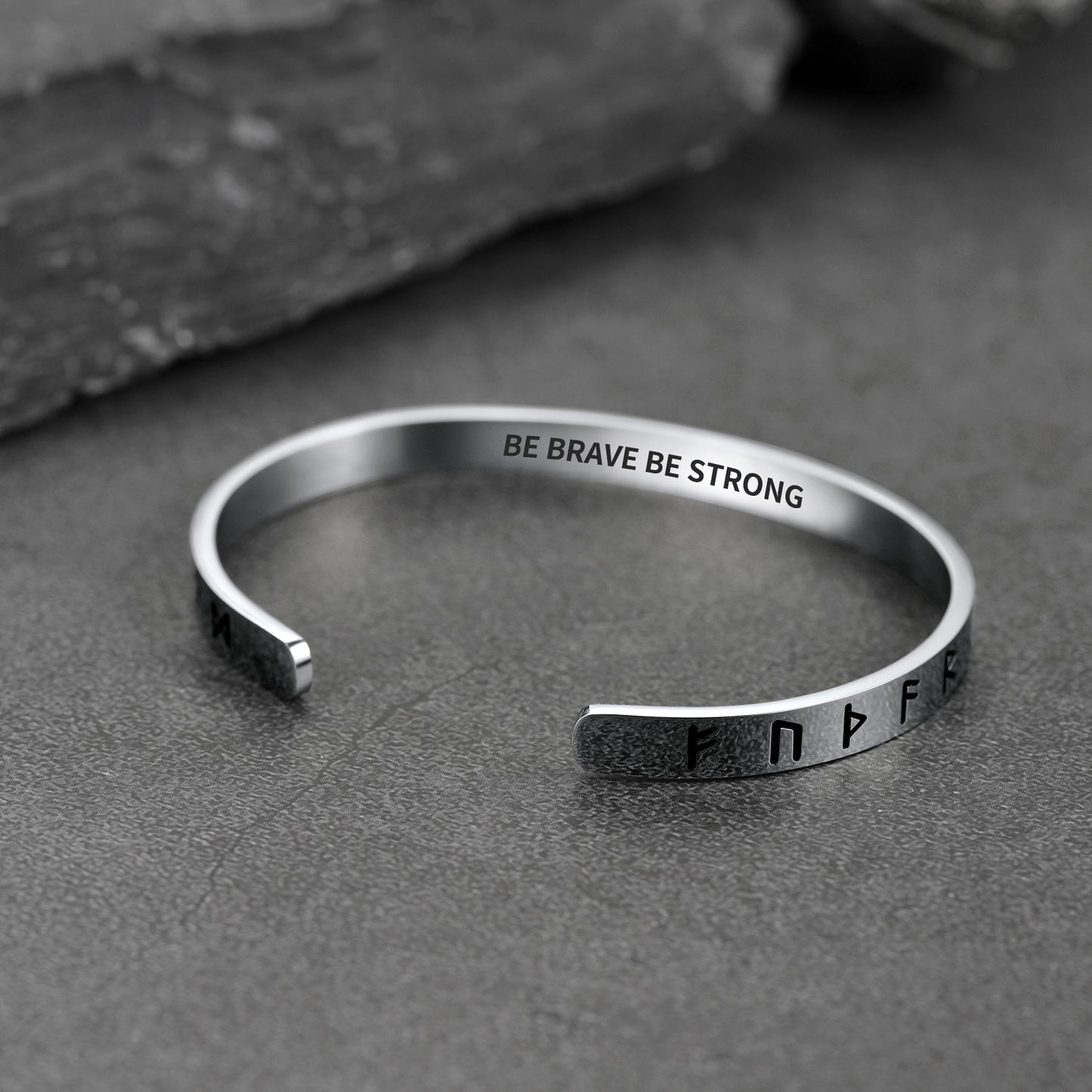 FaithHeart Norse Viking Runes Cuff Bracelet For Men FaithHeart