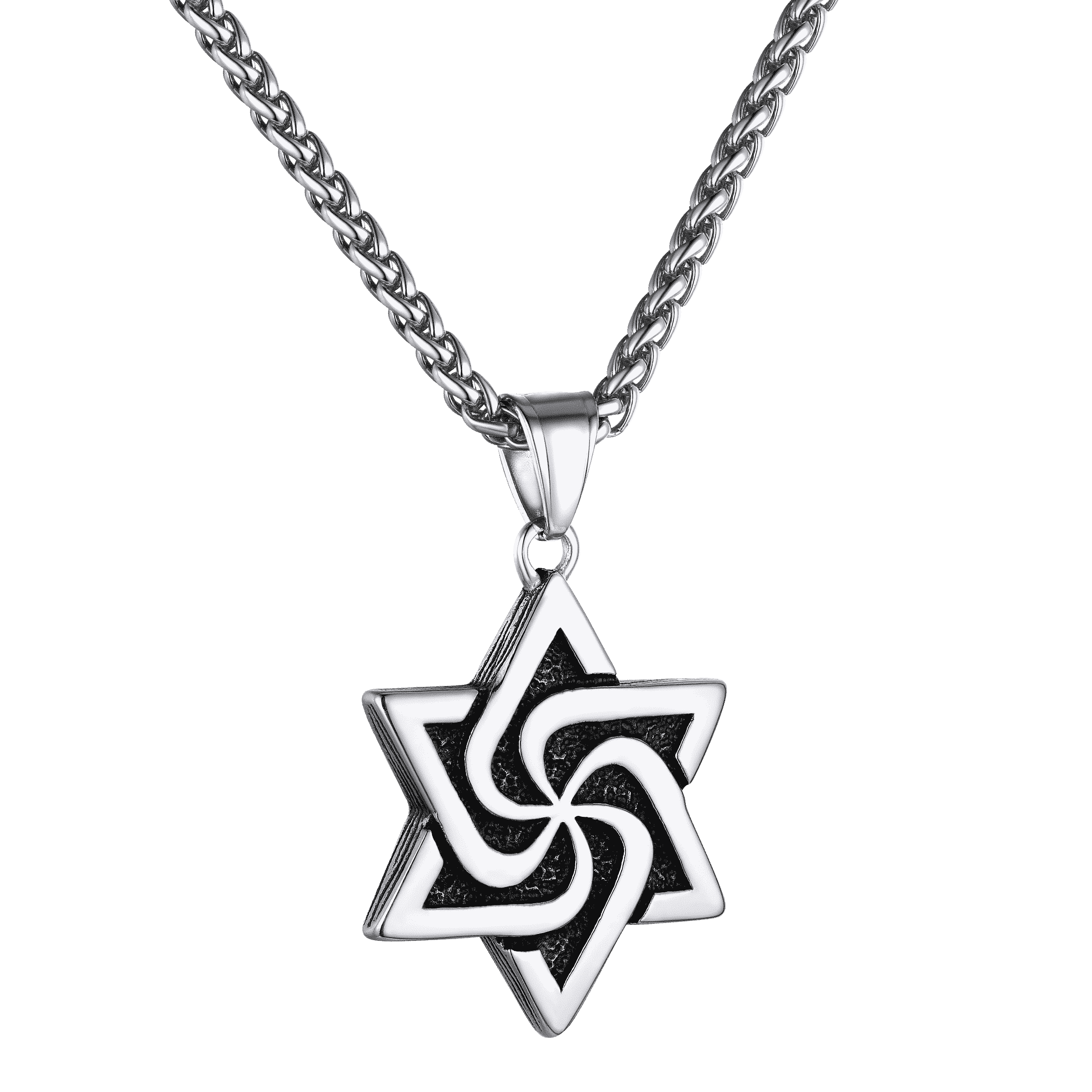 Retro Jewish Star David Necklace