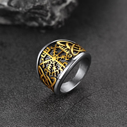 FaithHeart Viking Compass Ring with Celtic Knot for Men FaithHeart