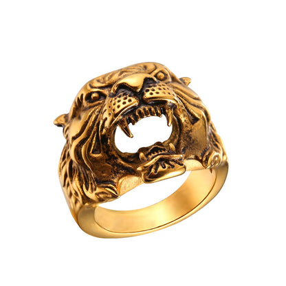 FaithHeart Vintage Tiger Head Ring For Men FaithHeart