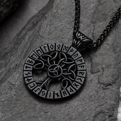 FaithHeart Norse Viking Rune Tree Of Life Necklace For Men FaithHeart