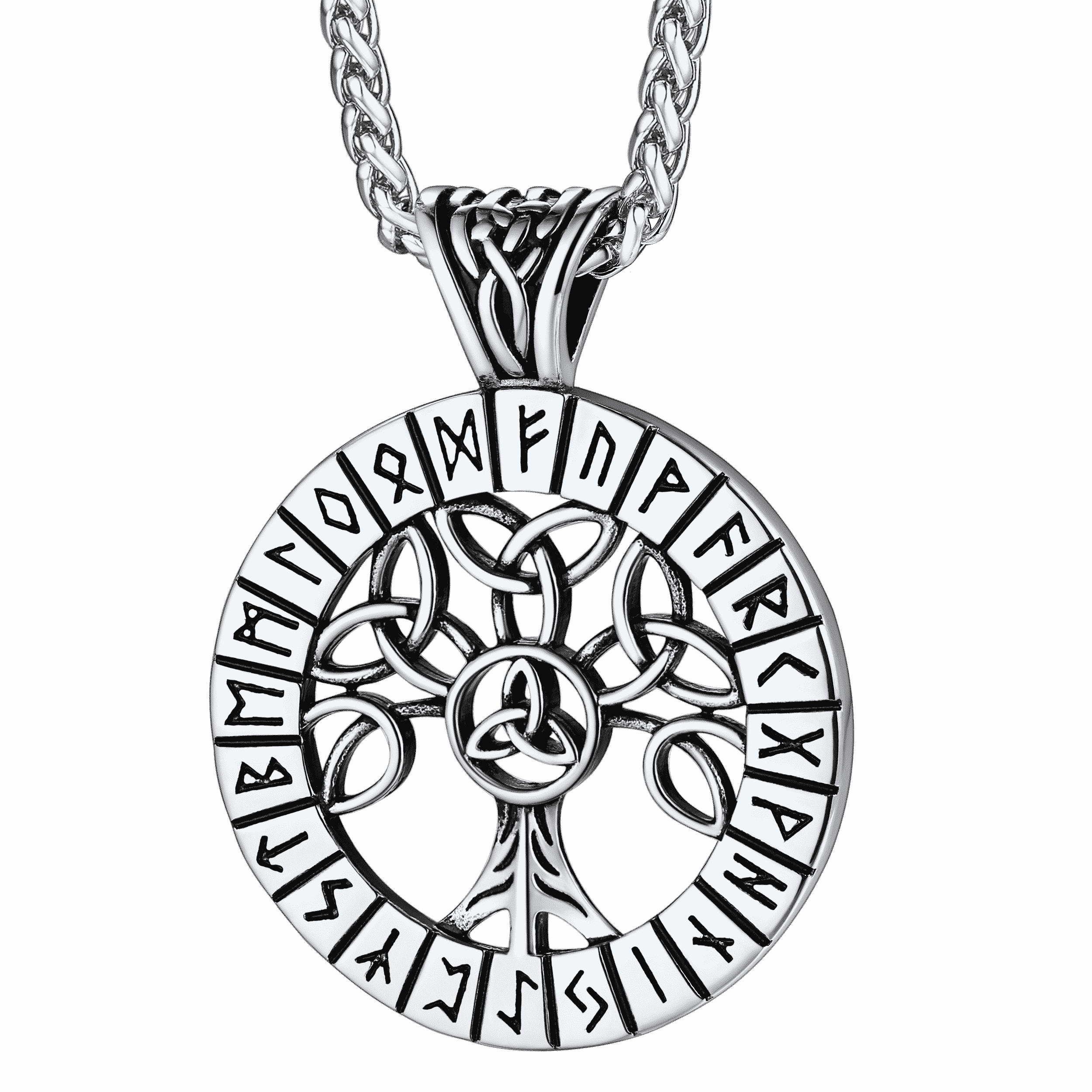 Norse Viking Rune Tree Life Necklace Amulet