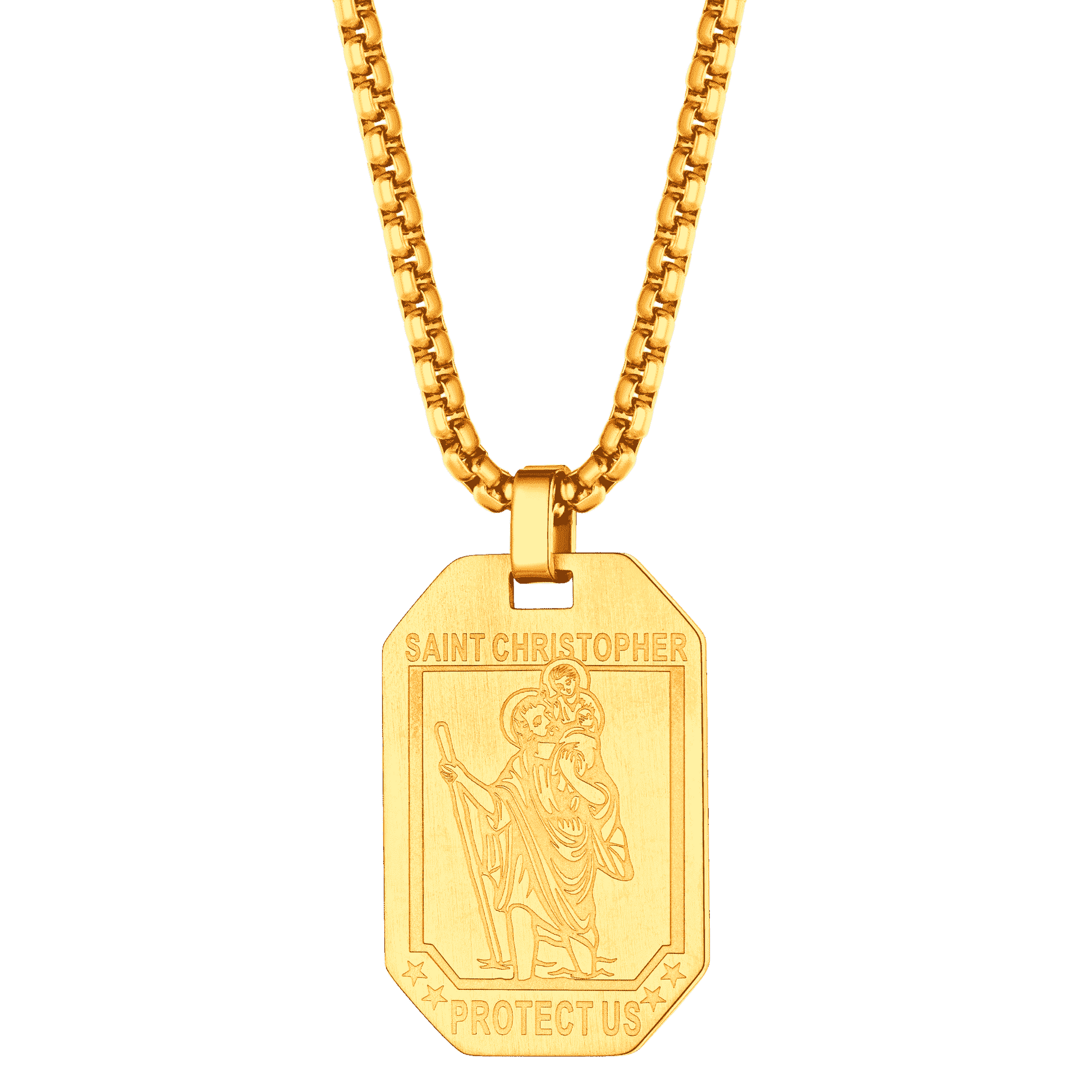 FaithHeart St. Christopher Dog Tag Necklace Medal Jewelry FaithHeart