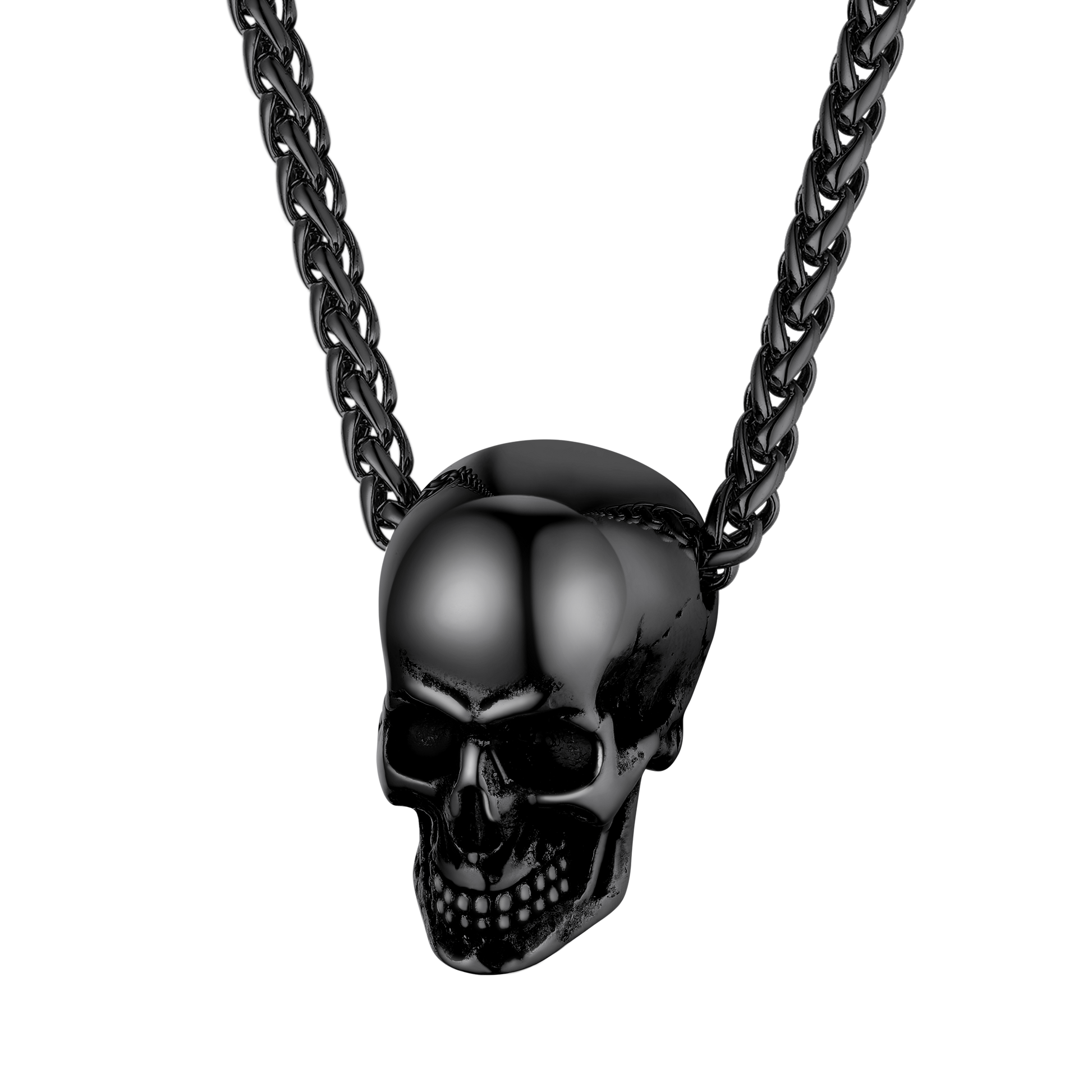 FaithHeart Gothic Skull Necklace For Men FaithHeart