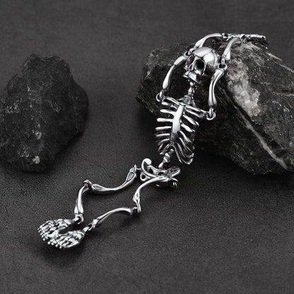 FaithHeart Stainless Steel Body Skull Skeleton Bracelet for Men FaithHeart