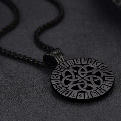 FaithHeart Norse Viking Runes Celtic Knot Necklace For Men FaithHeart