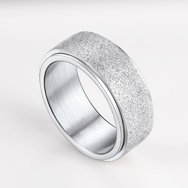 FaithHeart Glitter Finish Fidget Ring for Anxiety Stainless Steel FaithHeart