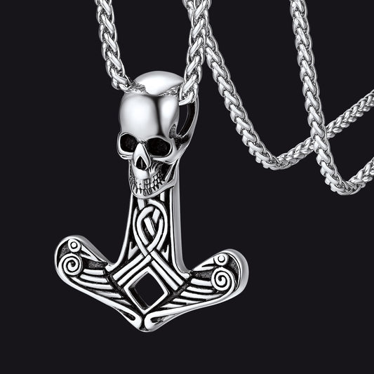 FaithHeart Viking Odin Sword Gungnir Spear Pendant Necklace for Men FaithHeart