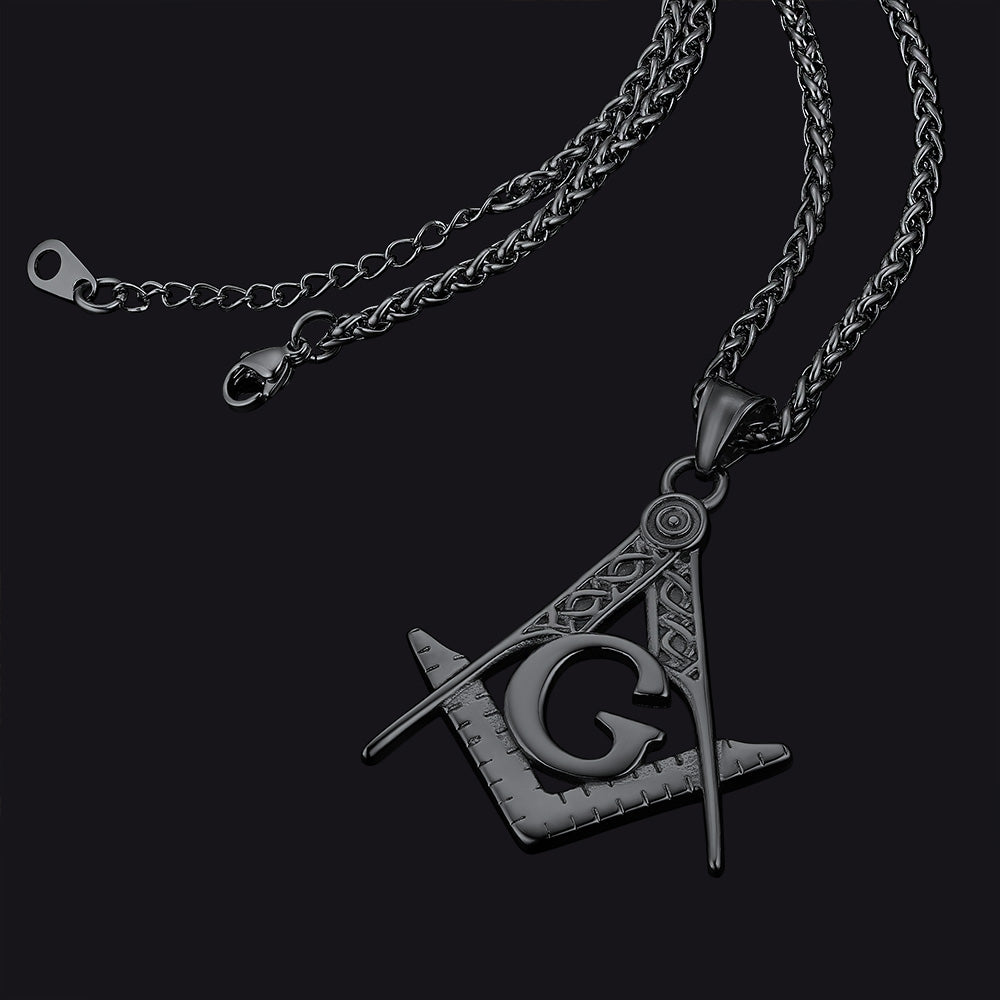 FaithHeart Masonic Pendant Necklace for Freemason FaithHeart