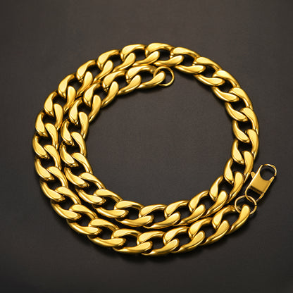 FaithHeart Sturdy Cuban Chain Necklace For Men FaithHeart