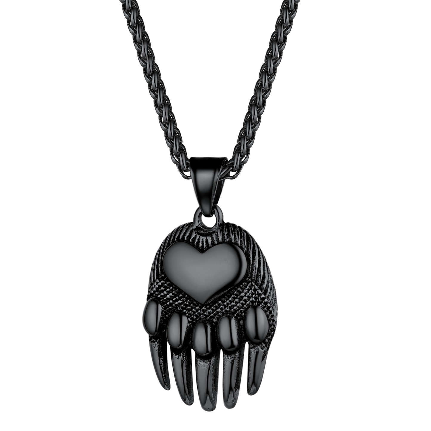 FaithHeart Viking Bear Paw Pendant Necklace for Men FaithHeart