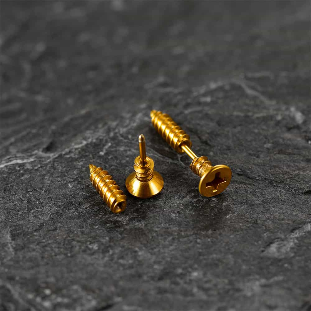 FaithHeart Screw Back Stud Earrings Set For Men 3 Pairs FaithHeart