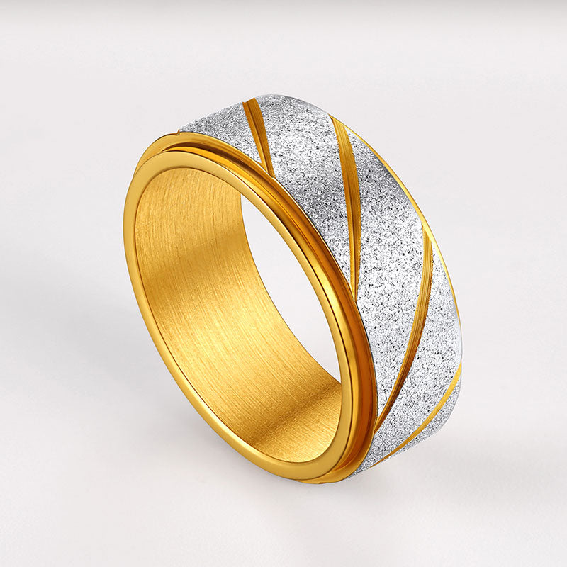 FaithHeart Men's Fashion Fidget Ring for Anxiety Stainless Steel FaithHeart