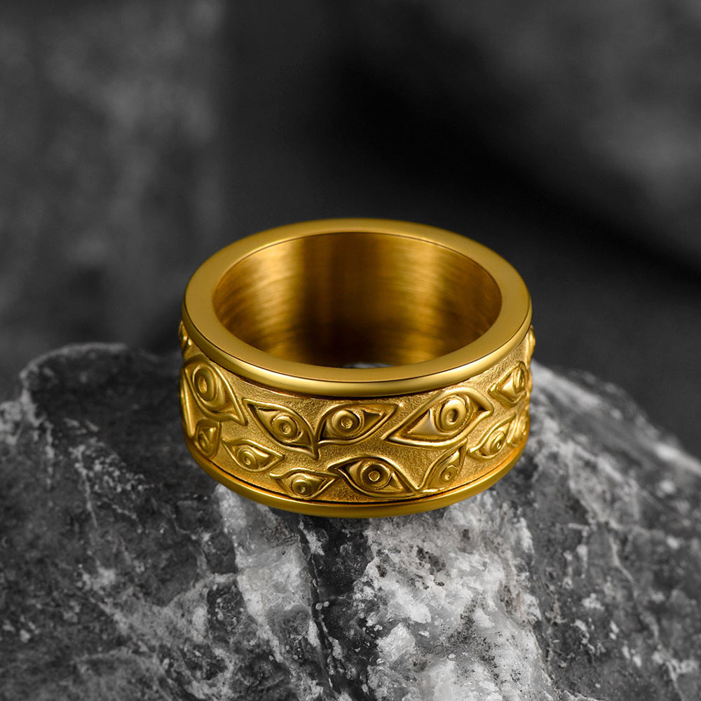 FaithHeart Evil Eye Ring Fidget Anxiety Ring For Men FaithHeart