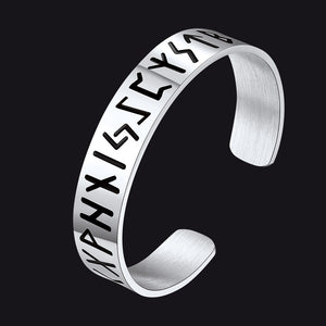 FaithHeart Viking Rune Cuff Bracelet For Men FaithHeart