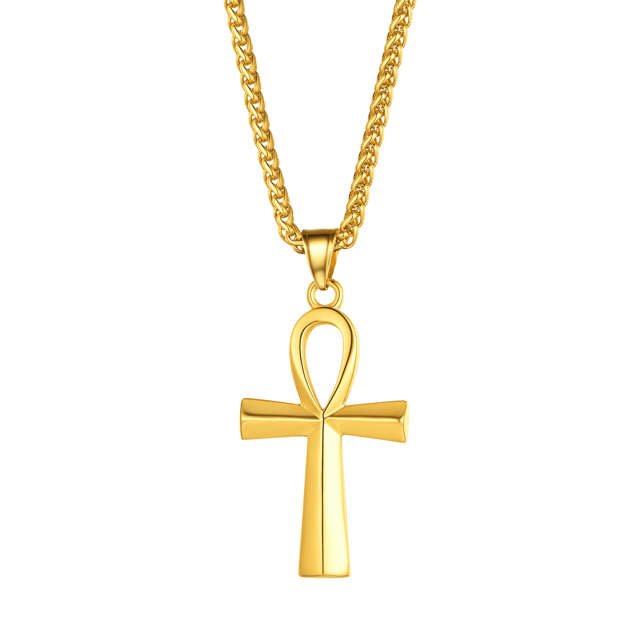 FaithHeart Egyptian Ankh Cross Necklace For Men FaithHeart