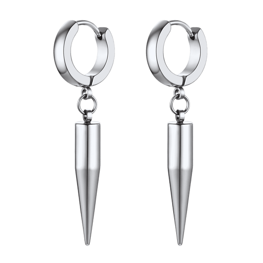 FaithHeart Punk Long Spike Drop Hoop Earrings For Men FaithHeartimg