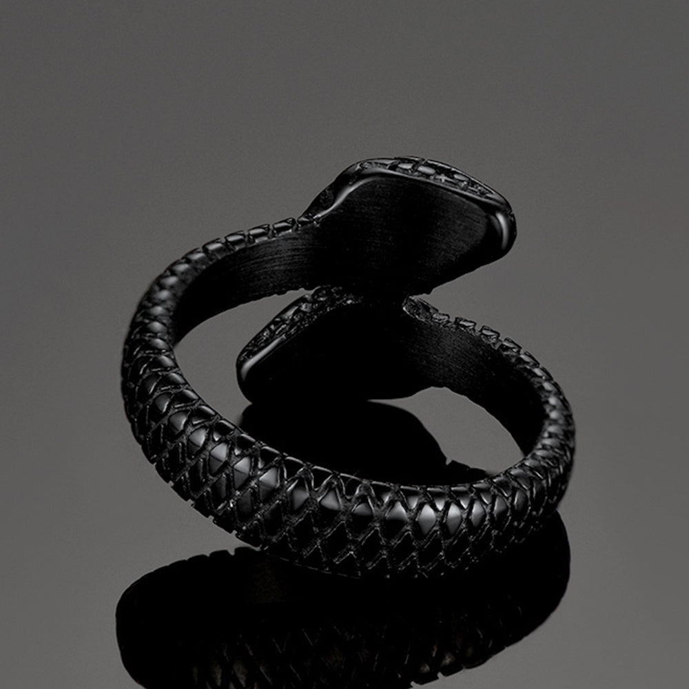FaithHeart Punk Two-Head Snake Ring For Men FaithHeart