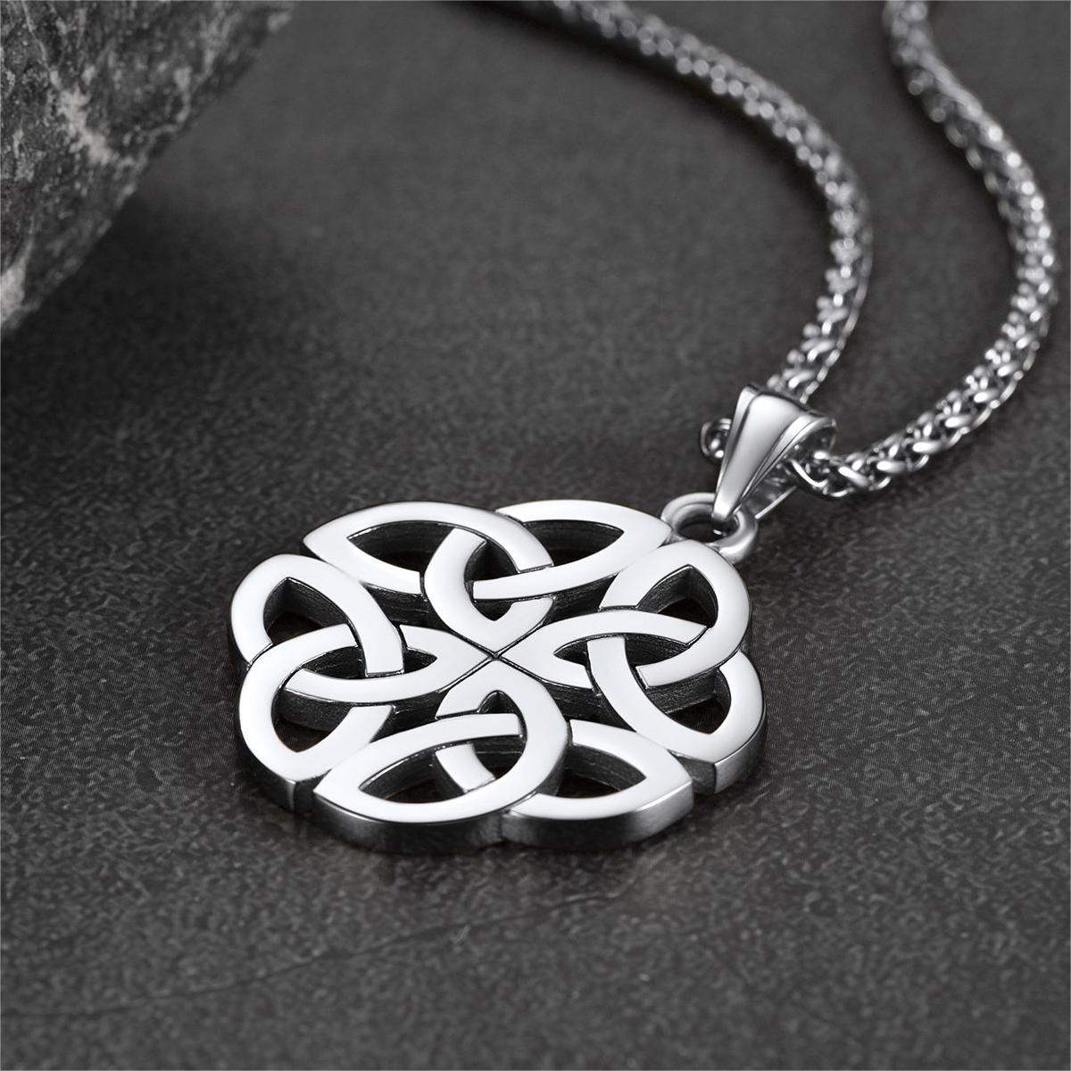 FaithHeart Viking Irish Celtic Knot Necklace For Men FaithHeart