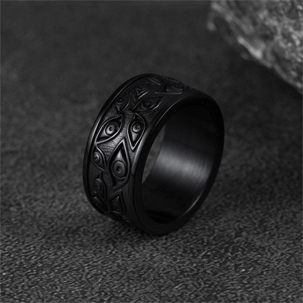 FaithHeart Evil Eye Ring Fidget Anxiety Ring For Men FaithHeart