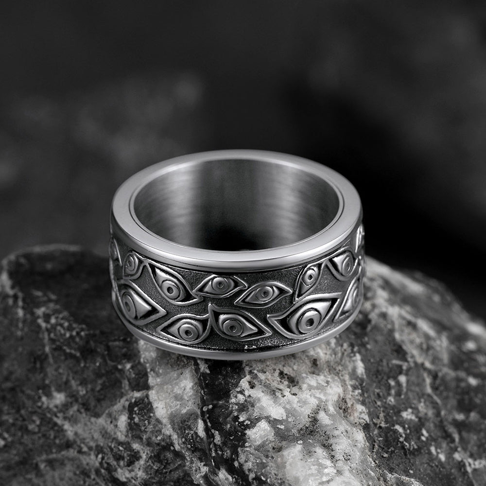 FaithHeart Evil Eye Ring Fidget Anxiety Ring For Men FaithHeart