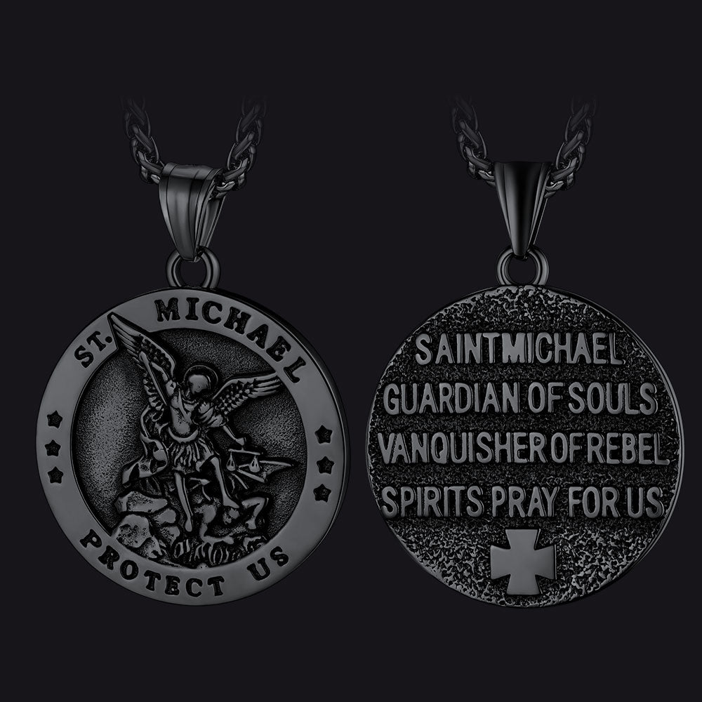 FaithHeart Archangel St. Michael Pendant Necklace for Men FaithHeart