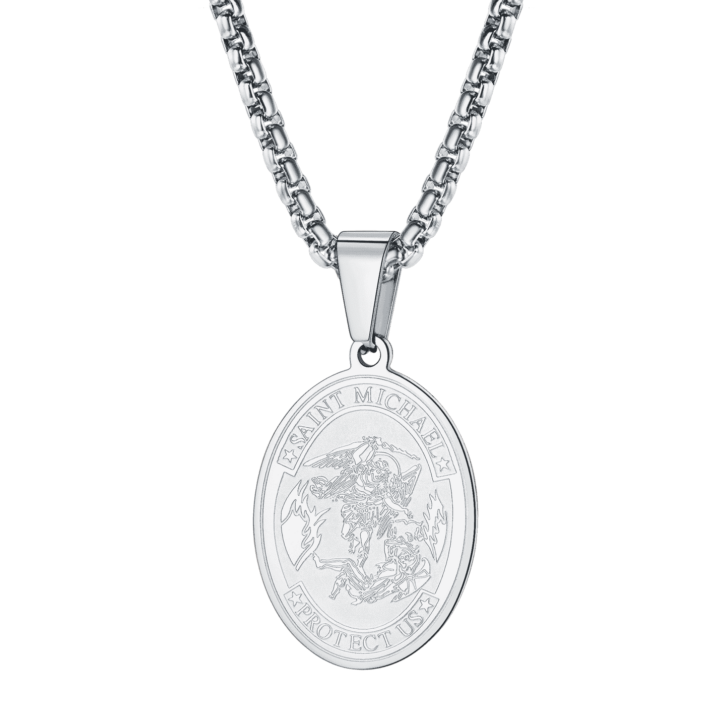 FaithHeart St. Michael Necklace Archangel Michael Medal Pendant FaithHeart