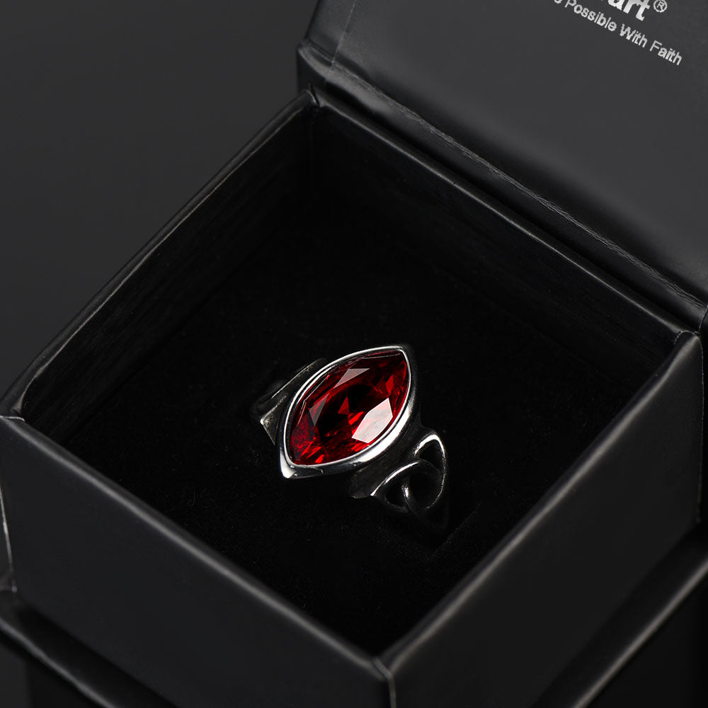 FaithHeart Vintage Celtic Ruby Ring Gemstone Ring for Men FaithHeart