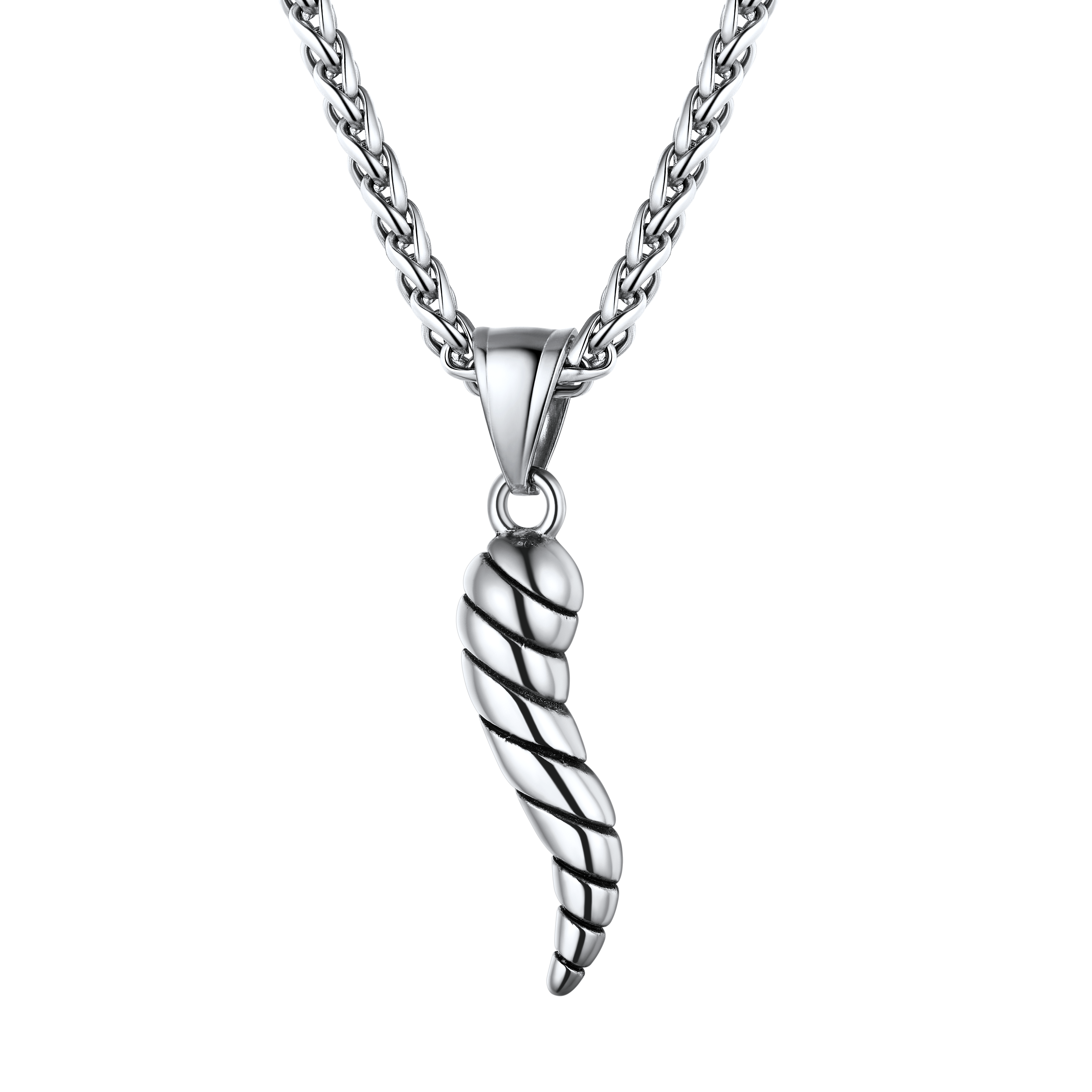 Italian Horn Pendant Necklace Cornicello Amulet Talisman