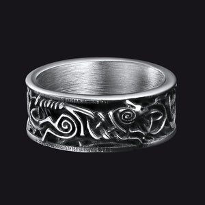 FaithHeart Viking Celtic Wolf Ring For Men FaithHeart
