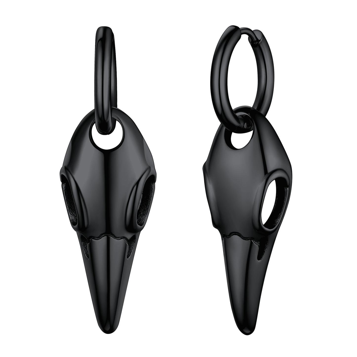 FaithHeart Gothic Raven Skull Earrings Viking Earrings for Men FaithHeart