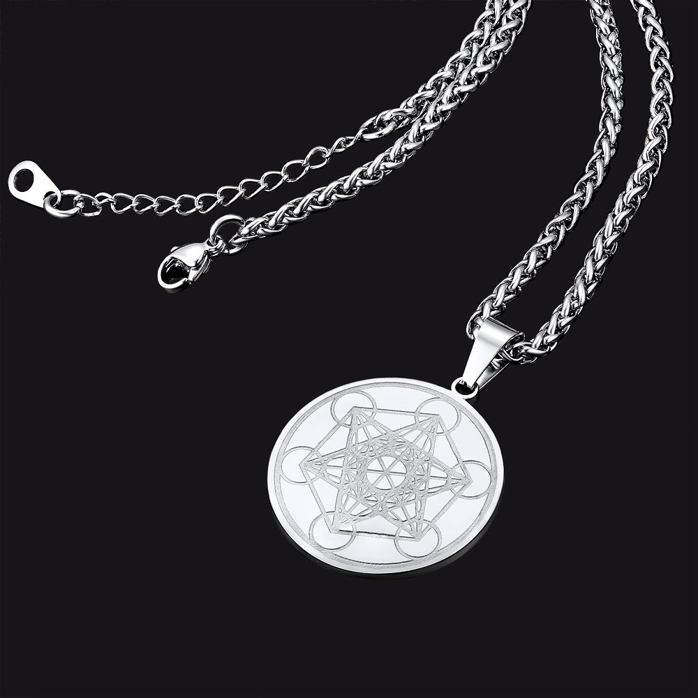 Metatrons Cube Pendant Necklace Spirtual Necklace