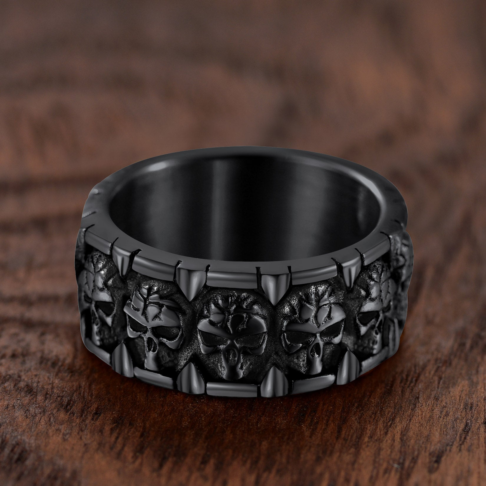 FaithHeart Gothic Skull Ring Stainless Steel Ring For Men FaithHeart