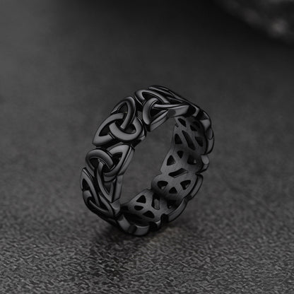 FaithHeart Viking Celtic Knot Ring Triquetra Ring For Men FaithHeart