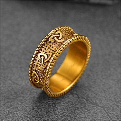 FaithHeart Viking Celtic Knot Band Ring For Men FaithHeart