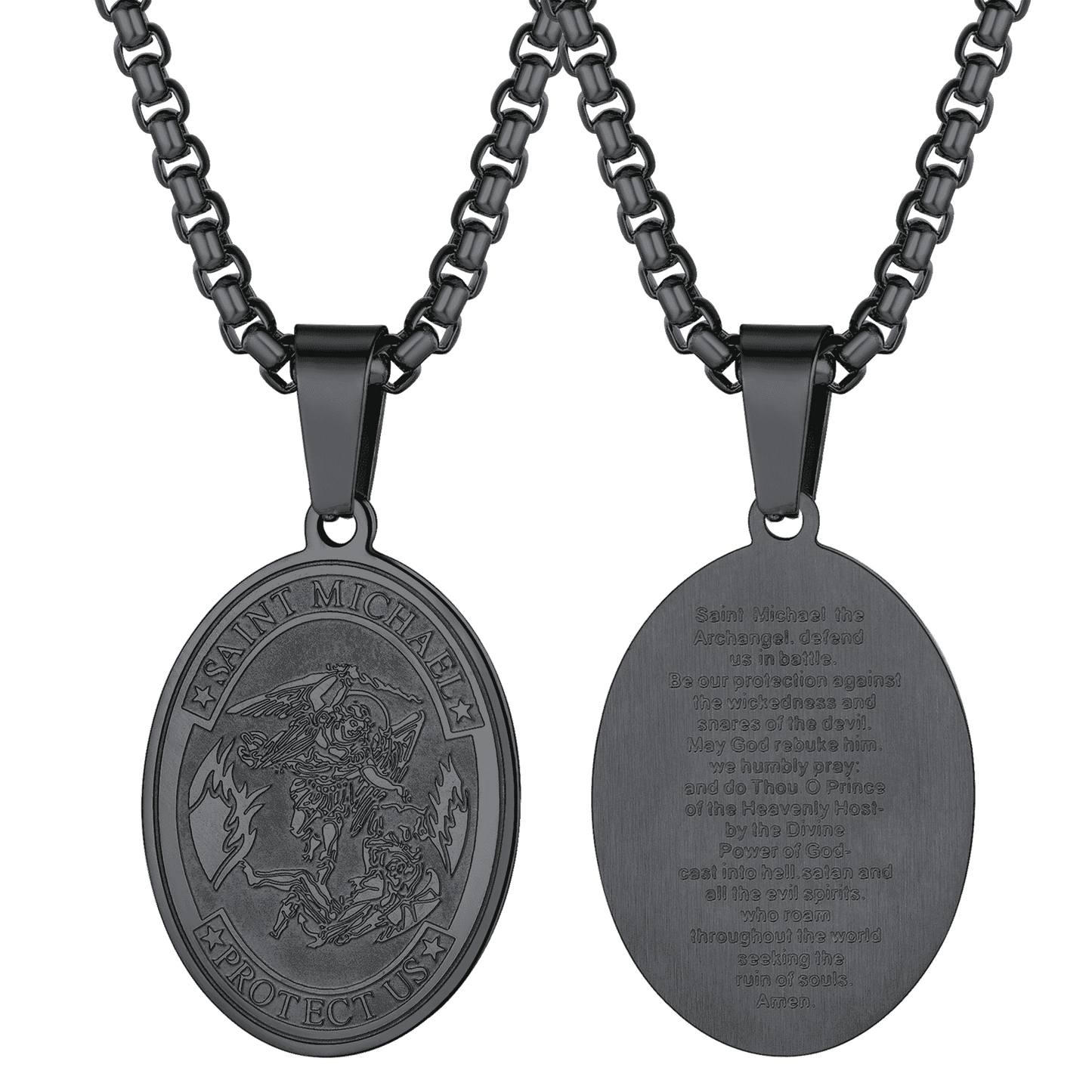 FaithHeart Archangel St. Michael Pendant Necklace Medal For Men FaithHeart