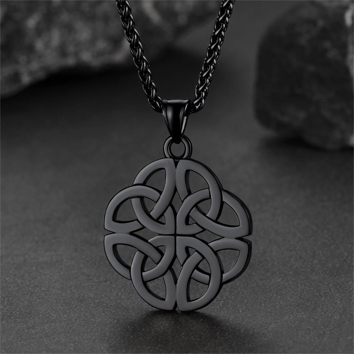 FaithHeart Viking Irish Celtic Knot Necklace For Men FaithHeart