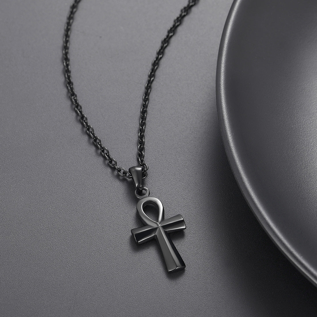 FaithHeart Egyptian Ankh Cross Necklace For Men FaithHeart