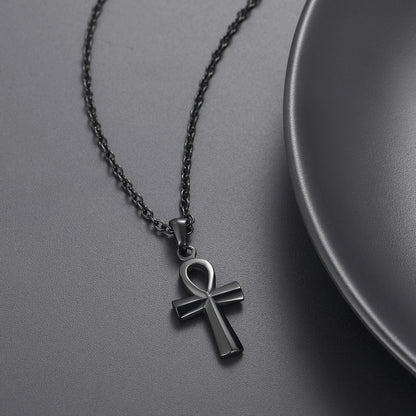 FaithHeart Egyptian Ankh Cross Necklace For Men FaithHeart